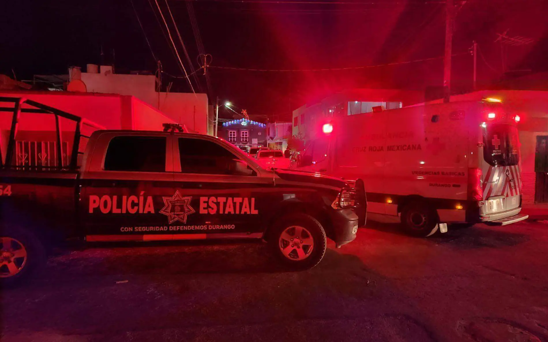 Patrulla de la policía estatal en el lugar de los hechos